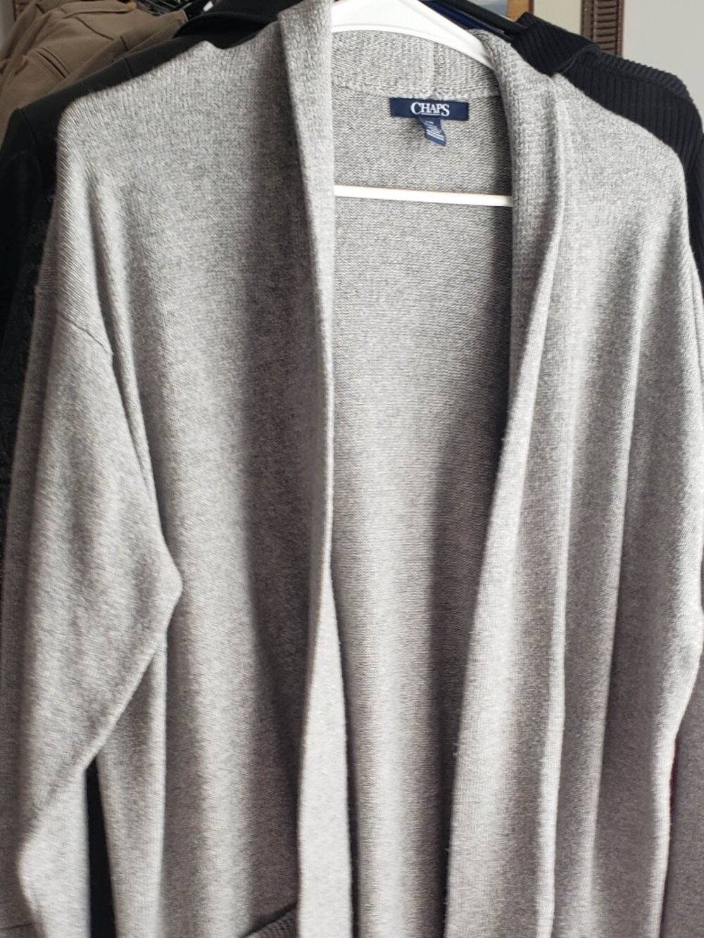Women's Longline Open-Front Cardigan Sweater with Shawl Collar and Rolled Cuffs